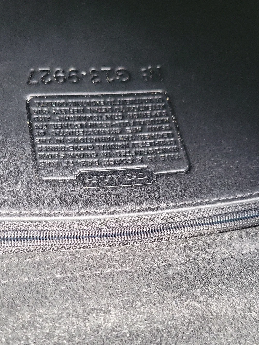 Coach Men’s Black Leather Wallet with Embossed Creed